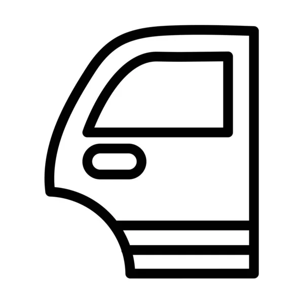 Kişisel Ticari Kullanım Için Araba Kapısı Vektör Kalın Çizgi Simgesi — Stok Vektör