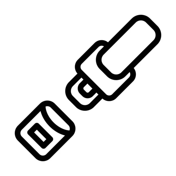 Sicherheitsgurt Vector Thick Line Icon Für Den Persönlichen Und Gewerblichen — Stockvektor