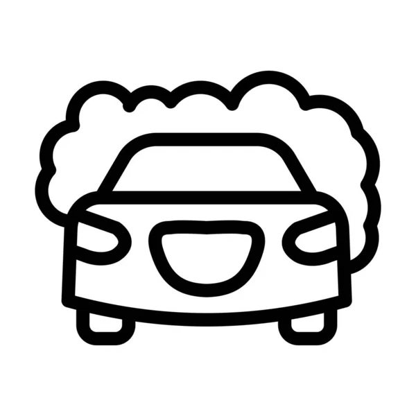 Ikon Garis Tebal Vektor Mobil Untuk Penggunaan Pribadi Dan Komersial - Stok Vektor