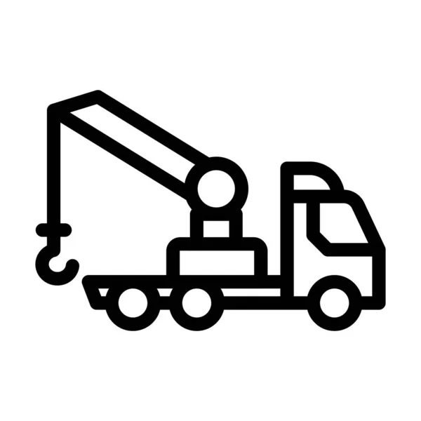 Tow Truck Vector Thick Line Icon Personal Commercial Use — Stock Vector