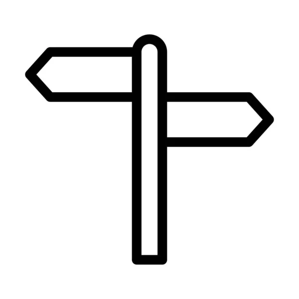Directional Sign Vector Παχύ Εικονίδιο Γραμμής Για Προσωπική Και Εμπορική — Διανυσματικό Αρχείο