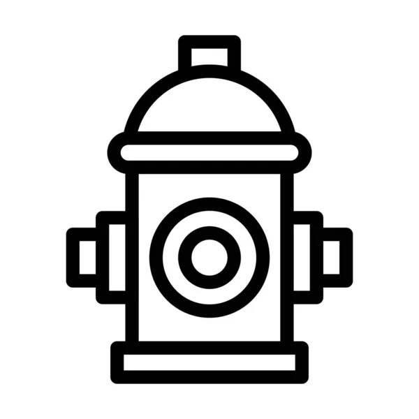 Feuerhydrant Vector Thick Line Icon Für Den Persönlichen Und Gewerblichen — Stockvektor