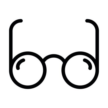 Kişisel ve ticari kullanım için Gözlük Vektörü Kalın Çizgi Simgesi