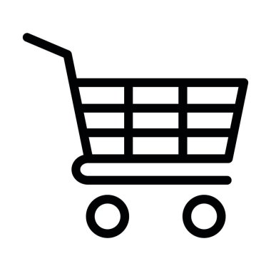Kişisel ve ticari kullanım için Cart Vektör Kalın Çizgi Simgesi