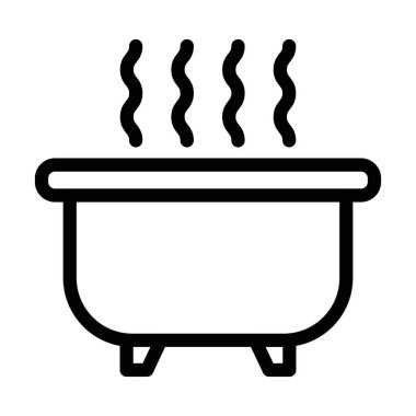 Kişisel ve ticari kullanım için Jakuzi Vector Kalın Çizgi Simgesi