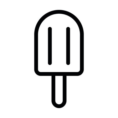 Dondurma Vektörü Kalın Çizgi Simgesi Kişisel ve Ticari Kullanım İçin