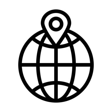 Kişisel ve ticari kullanım için Seyahat Vektörü Kalın Çizgi Simgesi