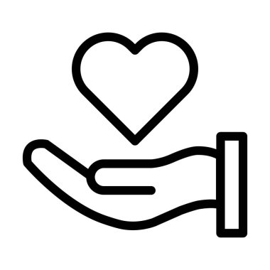 Kişisel ve Ticari Kullanım İçin Aşk Vektörü Kalın Çizgi Simgesi