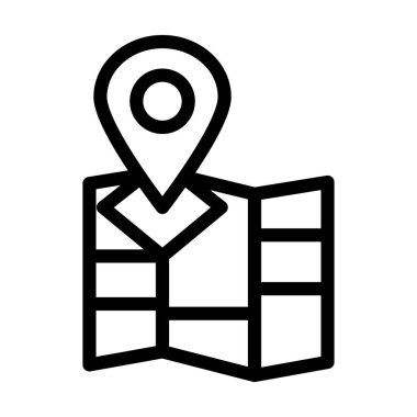 Kişisel ve ticari kullanım için Seyahat Vektörü Kalın Çizgi Simgesi