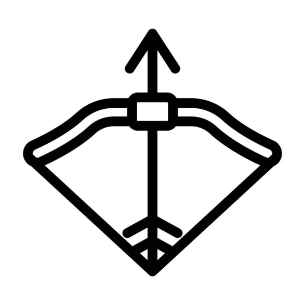Bogenschießen Vector Thick Line Icon Für Den Persönlichen Und Kommerziellen — Stockvektor