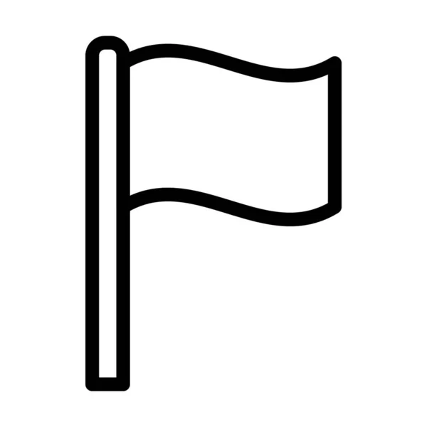 Flaga Wektor Gruba Ikona Linii Użytku Osobistego Handlowego — Wektor stockowy