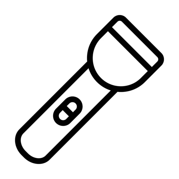 Ikon Garis Tebal Vektor Torch Untuk Penggunaan Pribadi Dan Komersial - Stok Vektor