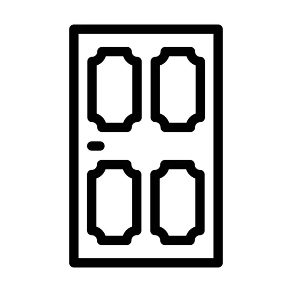 Türvektor Thick Line Icon Für Den Persönlichen Und Kommerziellen Gebrauch — Stockvektor