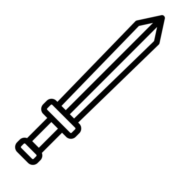 Espada Vector Thick Line Icono Para Uso Personal Comercial — Archivo Imágenes Vectoriales