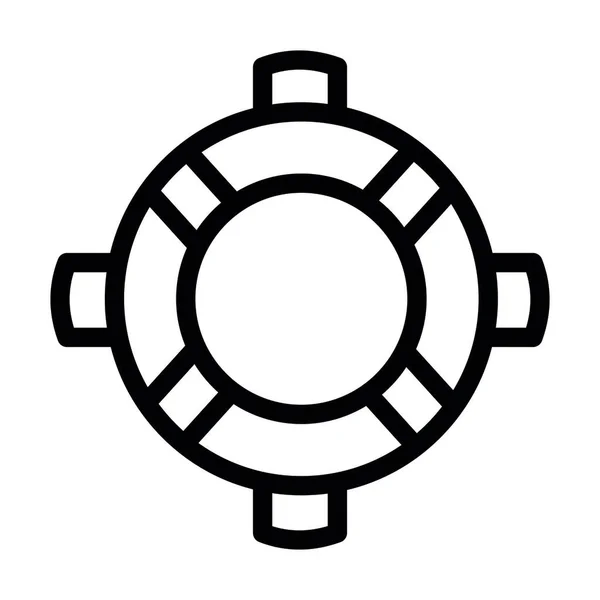 Pryžový Kroužkový Vektor Tlustá Čára Ikona Pro Osobní Komerční Použití — Stockový vektor