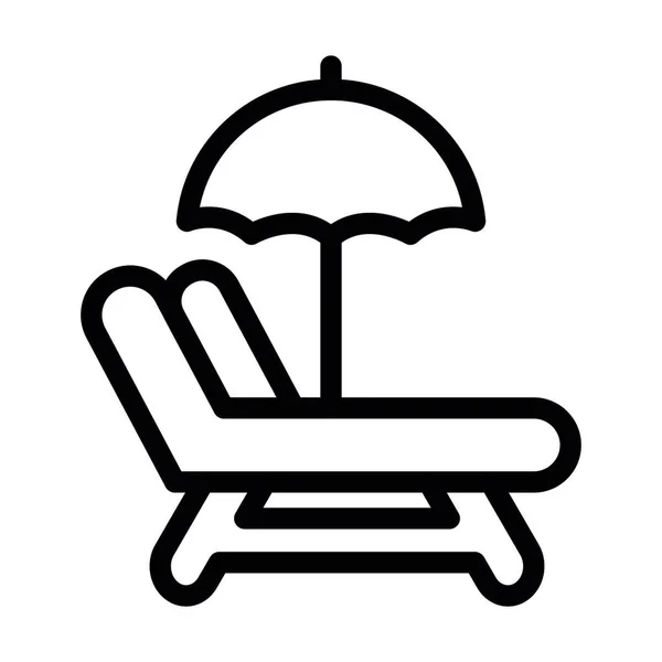Ícone Grosso Linha Vetor Cadeira Para Uso Pessoal Comercial —  Vetores de Stock