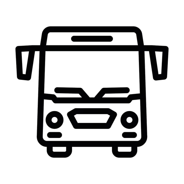 Icona Spessa Della Linea Del Vettore Dell Autobus Uso Personale — Vettoriale Stock