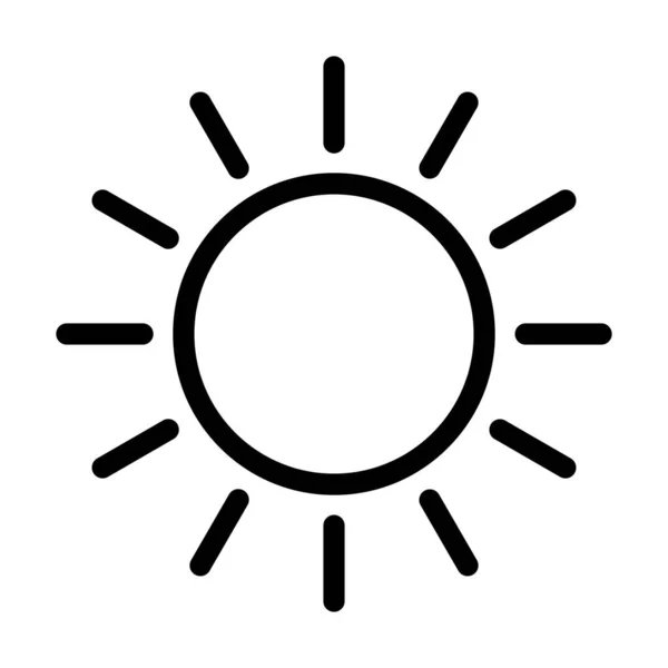 Икона Толстая Линия Солнечного Вектора Личного Коммерческого Использования — стоковый вектор