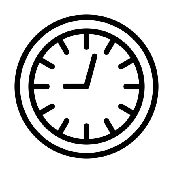 个人和商业用途的时钟矢量厚重线图标 — 图库矢量图片
