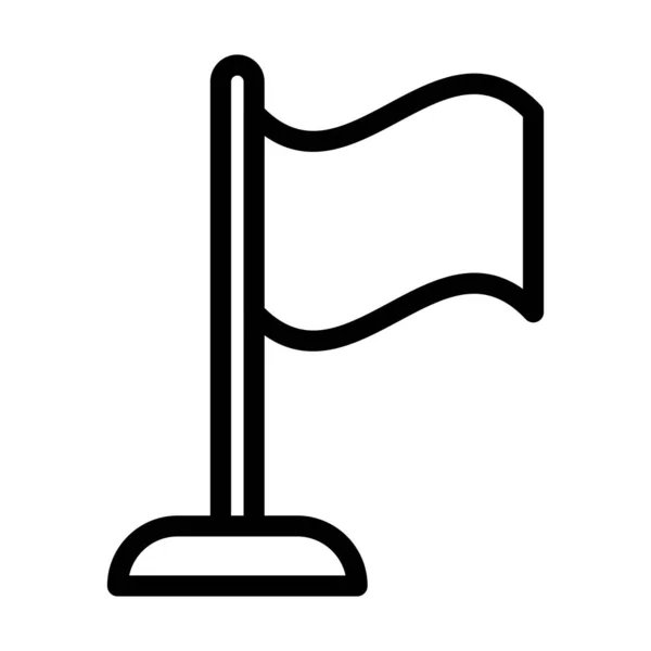 Flag Vector Thick Line Icon Für Den Persönlichen Und Kommerziellen — Stockvektor