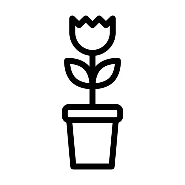 Квітковий Вектор Товста Лінія Піктограма Особистого Комерційного Використання — стоковий вектор