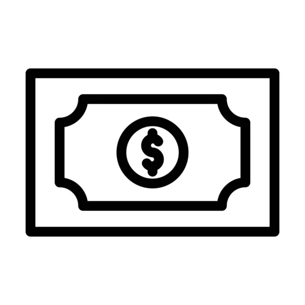 Money Vector Thick Line Icon Für Den Persönlichen Und Kommerziellen — Stockvektor