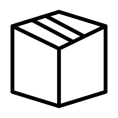 Kişisel ve ticari kullanım için Paket Vektörü Kalın Çizgi Simgesi