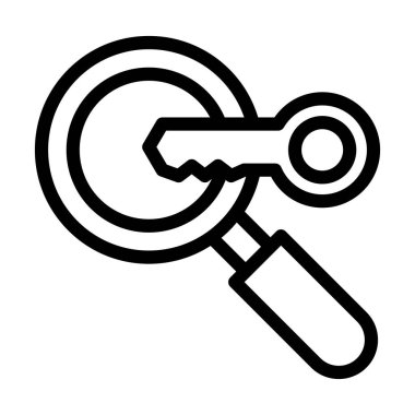 Kişisel ve ticari kullanım için Anahtar Kelime Arama Kalın Satır Simgesi