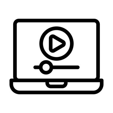 Kişisel ve ticari kullanım için Çevrimiçi Akımlı Vektör Kalın Çizgi Simgesi