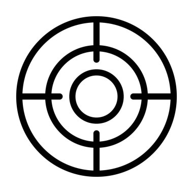 Kişisel ve Ticari Kullanım için Hedef Vektör Kalın Çizgi Simgesi