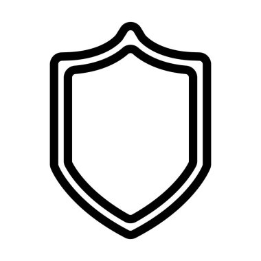 Kişisel ve ticari kullanım için Kalkan Vektörü Kalın Çizgi Simgesi