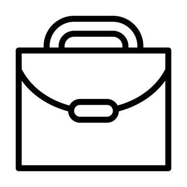 Kişisel ve Ticari Kullanım İçin Evrak Çantası Vektör Kalın Çizgi Simgesi