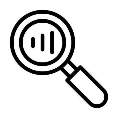 Kişisel ve Ticari Kullanım İçin Analiz Vektörü Kalın Çizgi Simgesi