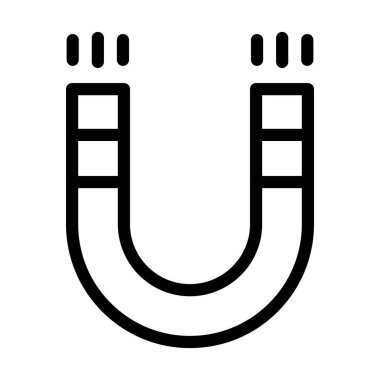 Kişisel ve ticari kullanım için Mıknatıs Vektörü Kalın Çizgi Simgesi