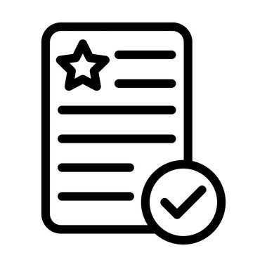 Kişisel ve Ticari Kullanım İçin Onaylanmış Vektör Kalın Çizgi Simgesi