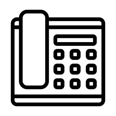 Telefon Vektörü Kalın Hat Kişisel ve Ticari Kullanım Simgesi