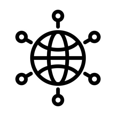 Kişisel ve Ticari Kullanım İçin Dünya Genelinde Vector Kalın Çizgi Simgesi