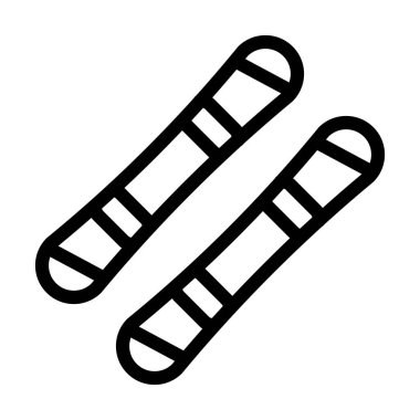 Kişisel ve ticari kullanım için Snowboard Vektör Kalın Çizgi Simgesi