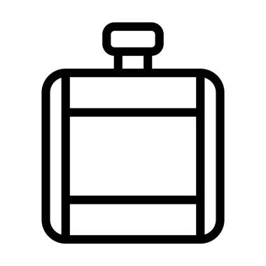 Kişisel ve ticari kullanım için Matara Vektörü Kalın Çizgi Simgesi