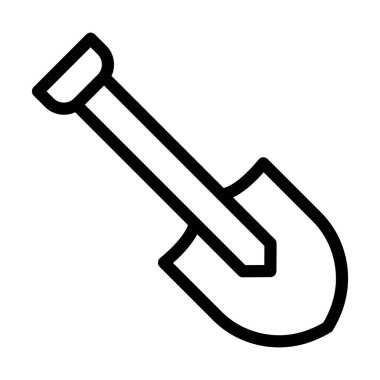 Kürek Vektörü Kalın Çizgi Kişisel ve Ticari Kullanım Simgesi