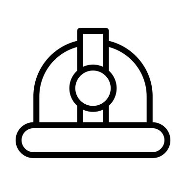 Hard Hat Vector Kalın Hat Kişisel ve Ticari Kullanım Simgesi