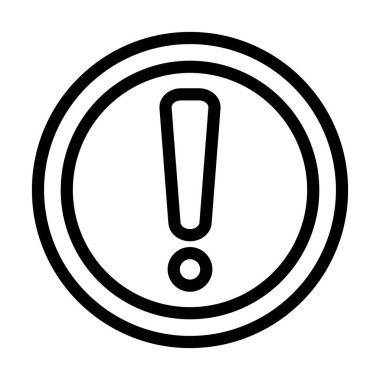 Ünlem Mark Vector Kalın Çizgi Simgesi Kişisel ve Ticari Kullanım