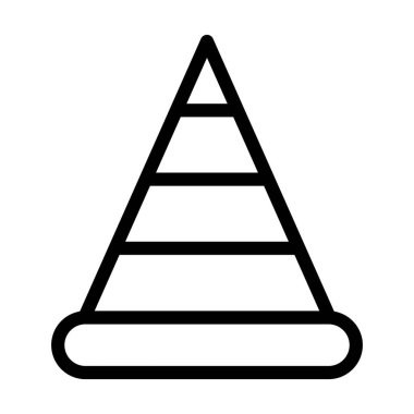 Kişisel ve ticari kullanım için Koni Vektörü Kalın Çizgi Simgesi