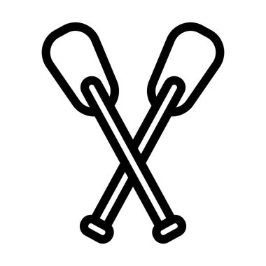 Kişisel ve Ticari Kullanım için Raket Vektör Kalın Çizgi Simgesi