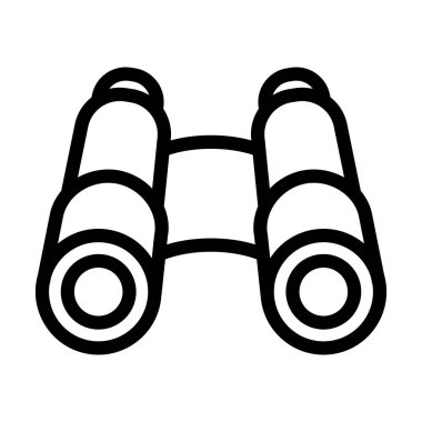 Kişisel ve Ticari Kullanım İçin Dürbün Kalın Çizgi Simgesi