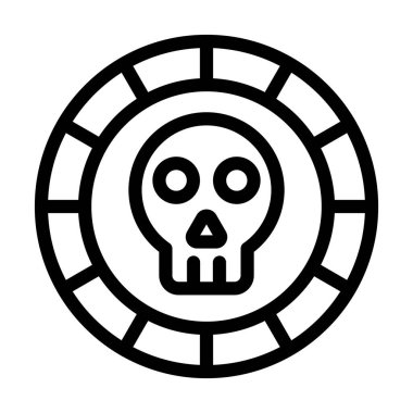 Kişisel ve ticari kullanım için Madeni Para Vektörü Kalın Çizgi Simgesi