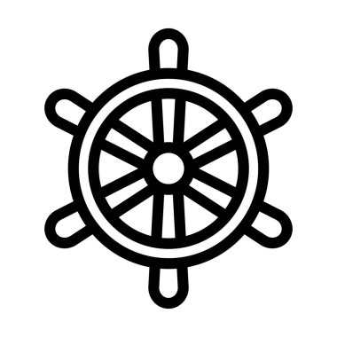 Kişisel ve ticari kullanım için Dümen Vektörü Kalın Çizgi Simgesi