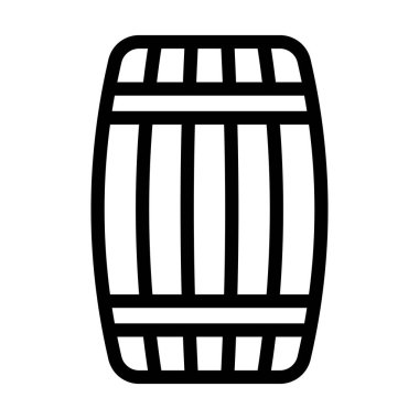 Fıçı Vektör Kalın Çizgi Kişisel ve Ticari Kullanım Simgesi