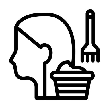 Kişisel ve ticari kullanım için Saç Boyası Kalın Çizgi Simgesi