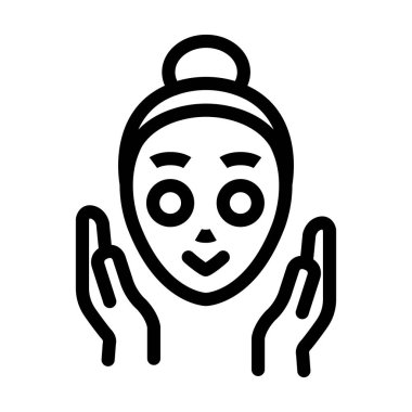 Kişisel ve Ticari Kullanım İçin Yüz Tedavi Vektörü Kalın Çizgi Simgesi